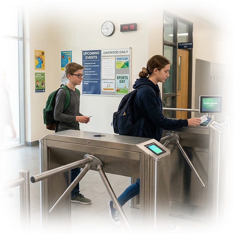 Установка турникетов в школе