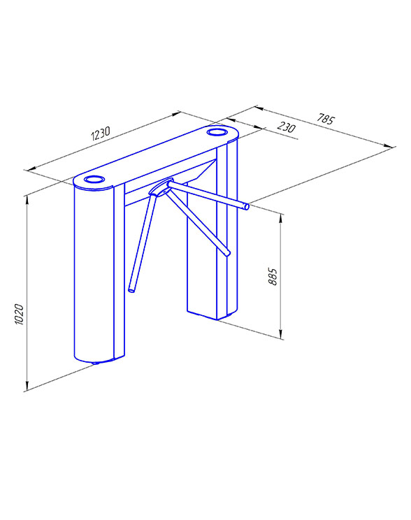 Ростов-Дон ТТ10М1/КП1лв-Н (искусственный камень) Турникет тумбовый