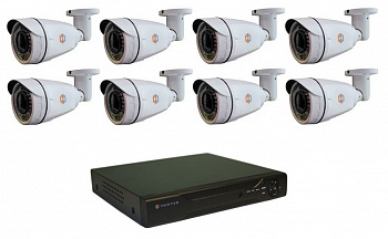 HUNTER IP KIT-8/76 Комплект видеонаблюдения на 8 камер 2Mp PoE