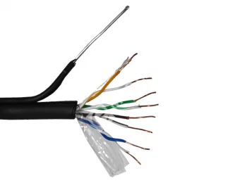 Netko Кабель UTP4 cat.5е, одножильный, 305м, Cu, для наружных работ с проволочным тросом