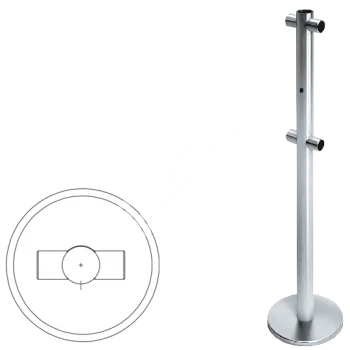 OXGARD ВЗР 2442.09.42 Стойка ограждения передвижная i-образная с отверстием под фиксатор 