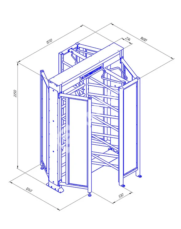 Ростов-Дон ПР1С/3М2 У Полноростовой роторный турникет