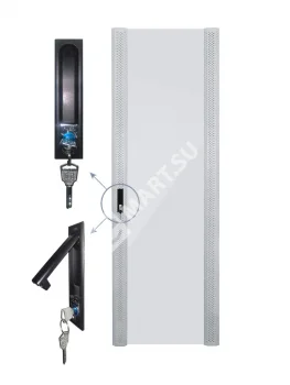 Netko Дверь для шкафа серии Expert 22U Ширина 800, стеклянная, серая